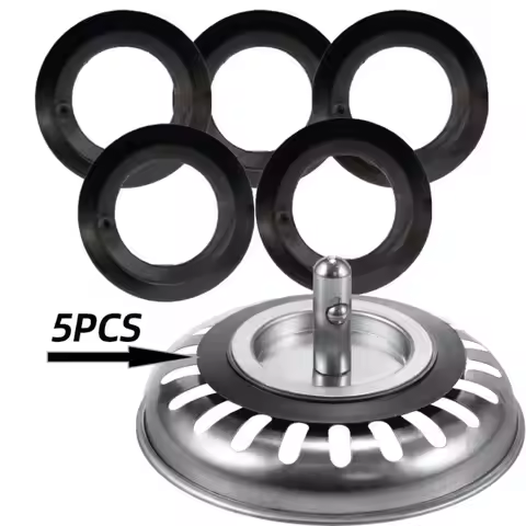 5Pcs Durable Rubber Seal Strainer Plug Washer Franke Fitting Replacement Washer Kitchen Sink Part Si