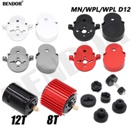 Metal Gearbox D12 Speed Gearbox Gear Box Case with Steel Gear 370 Brush Motor for WPL D12 D42 MN D9