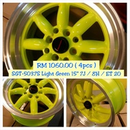 Alloy Rim Wheel 15" SGT-5037S LIGHT GREEN 7J / ET20 / 4H 100 / 4H 114.3 ( 1pc )