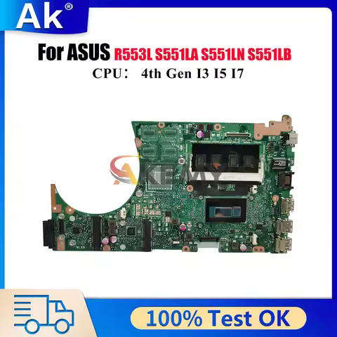 S551LA Laptop Motherboard For ASUS VivoBook S551LN S551LB S551LA S551L R553L Notebook Mainboard With