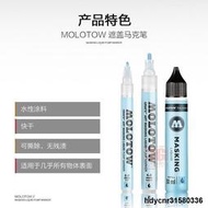 3G模型 MOLOTOW 噴涂分色上色遮蓋液藍色遮蓋馬克筆24MM 遮蓋筆