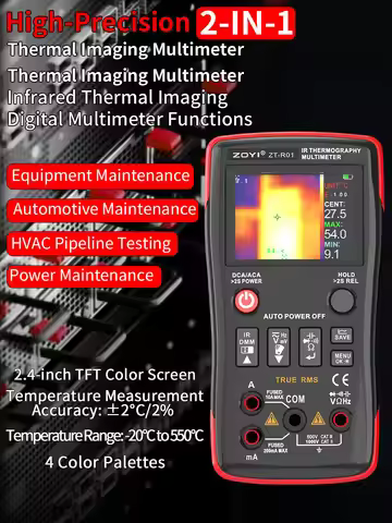 ZOYI ZT-R01 Electric Measurement, 2-in-1 Infrared Thermal Imaging Multimeter, Industrial Power Floor