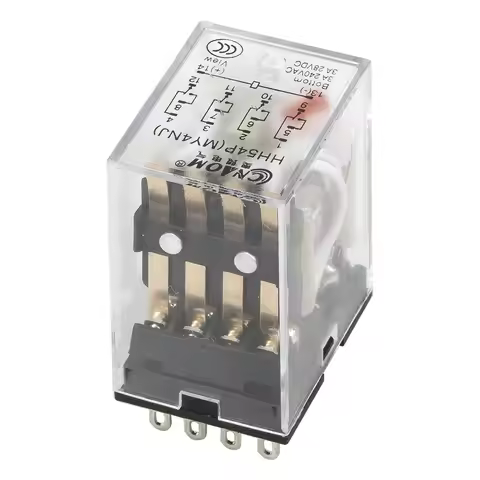 HH54PL electromagnetic relay With LED indicator HH54P MY4 series AC 220V 110V 24V DC 24V 12V HH54P-L