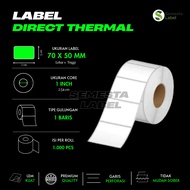 DT 70 X 50 - 1" @1000 - 1 Line CORE 1 INCH 70X50MM 70 X 50 MM 7X5 CM 7 X 5 CM BARCODE LABEL THERMAL 