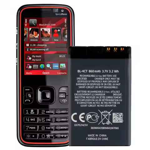 1-10PCS 3.7V 860mAh,BL-4CT rechargeable battery suitable for Nokia ISO9001、UN38.3、MSDS、Rohs、CE PSE m