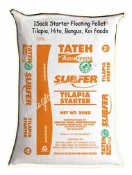 starter TATEH Aquafeeds 1SACK  25KG Tilapia Hito Bangus Koi ETC.