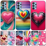 Case For Samsung Galaxy A72 5G 4G Case Phone Back Cover Black Tpu 3D heart beauty