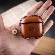 【AirPods 1/2/3/4/Pro保護套/收納袋】 意大利植鞣皮 客製化刻字