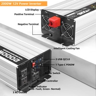 Professional Car RV Power Inverter 12V 24V 48V to 110V 120V Pure Sine Wave Inverter 1000W 2000W 3000