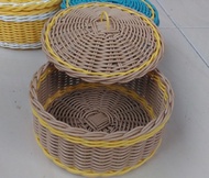 Keranjang Bawang + Tutup Kotak Permen Keranjang Cantik Rak Bumbu Dapur Serbaguna Rak Bawang Tempat W
