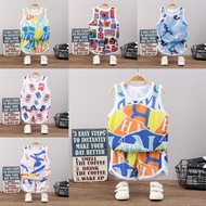 73-150cm【Ready Stock】Set Baju Rumahan Anak Teknologi Kering Cepat | Bahan Mesh Berstruktur & Desain 