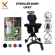 Satu Keluarga Stroller Baby Lipat C833 Magic Stroller Kereta Dorong Balita Two Way Travel Cabin Size