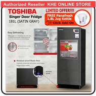 【Add-On Free Gift】Toshiba 181L Single Door Fridge Refrigerator Peti Sejuk 1 Pintu GR-RD235CC-DMY