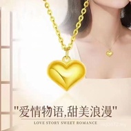 Chubby Heart Accessories Wholesale 18k Clavicle au750 Gold Love Heart Pendant Color Pendant Water Pe