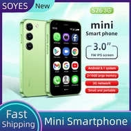 2024 New SOYES S26 Mini 3G Smartphone Quad Core 3.0inches HD Screen 2GB RAM 16GB ROM 2MP Rear Camera Dual SIM Bluetooth WIFI GPS 1000mAh Android Mobile phone