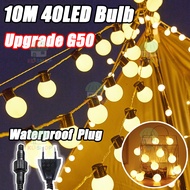 10M 40Bulb Fairy light Garden G50 Bulb LED Light Strip for Garden lamp Connectable Waterproof Christ