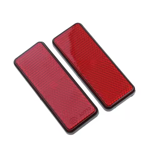 2pcs Motorcycle Red Rectangle Reflectors for Motorbike ATV Motor Scooter Dirt Bike Moped 4 Wheeler E