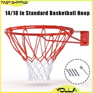 Outdoor NBA Standard Basketball Hoop Ring 14/18 inch For Adults Child Wall Mounted Basketball Ring