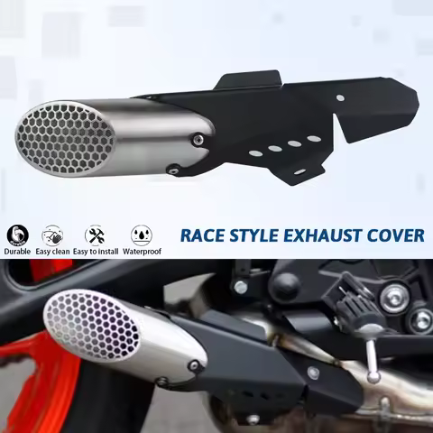 MT07 FZ07 For YAMAHA MT-07 FZ-07 Race Style Exhaust Cover Exhaust Muffler Pipe 2013-2021 2020 2019 2