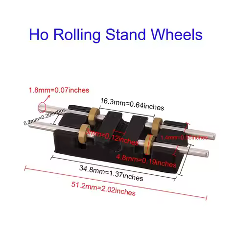 1pc/2pcs 1:87 Ho Railway Train Treadmill Wheels Rolling Road Wheels Rolling Stand Wheels Locomotive 
