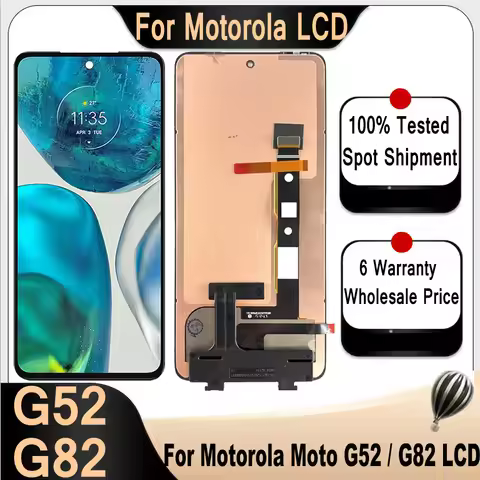 incell/AMOLED For Motorola Moto G52 XT2221-1 LCD G82 XT2225-1 Display Touch Screen Digitizer For Mot