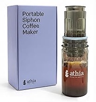 ATHIA Portable Siphon Coffee Maker for Travel & Camping - 4-in-1 Manual Brewer for Hot & Cold Brew, 