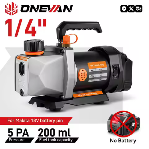 ONEVAN 1/2HP 7CFM Refrigerant Vacuum Pump 1/4 Air inlet Refrigeration for Car Household Air Conditio