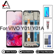 จอ LCD แบบดั้งเดิมสำหรับ Y01 Vivo Y01A V2166แสดงหน้าจอสัมผัส Digitizer แผงประกอบอะไหล่100% ผ่านการทด