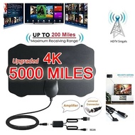 4K High Gain HD Indoor Digital TV Antenna DTV Box 5000Mile Booster 1080P Aerial with Singal Amplfier for Car Antenna Smart TV TV Receivers