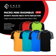 ENZO APPAREL Sporty Round Neck With Reflector T-Shirt Unisex 160gsm Kids Round Neck Wrinkle Free Tsh
