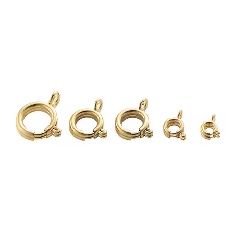 10Pcs Stainless Steel Gold Color Round Circle Claps Hoops Clasp for DIY Jewelry Making Supplies Clas