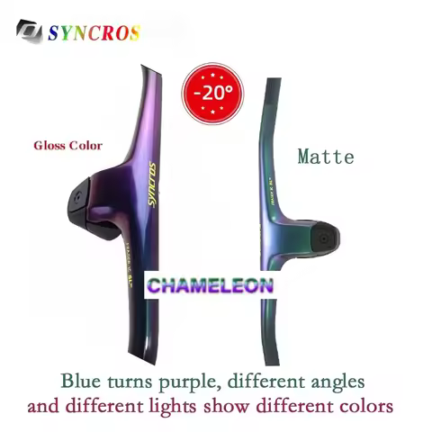 SYNCROS Fraser IC SL WC Carbon Mountain Bike Handlebar - Chameleon Color, -20° Rise 740mm 760mm MTB