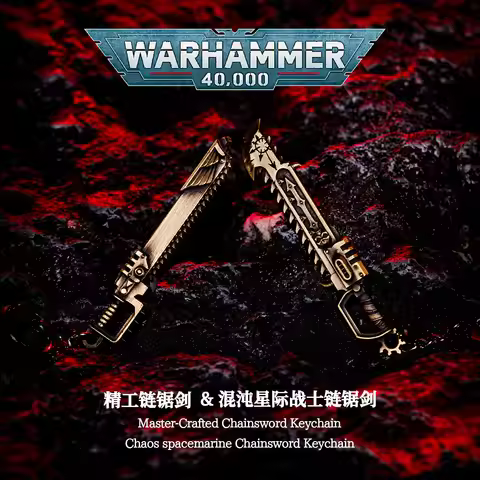 Starforged Genuine Warhammer 40K Game Peripheral Metal Keychain Boys Bag Decorations Hanging Keychai