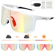 Photochromic Cycling Sunglasses UV400 Mens Women Pickleball Glasses Riding MTB Bike Baseball Safety 