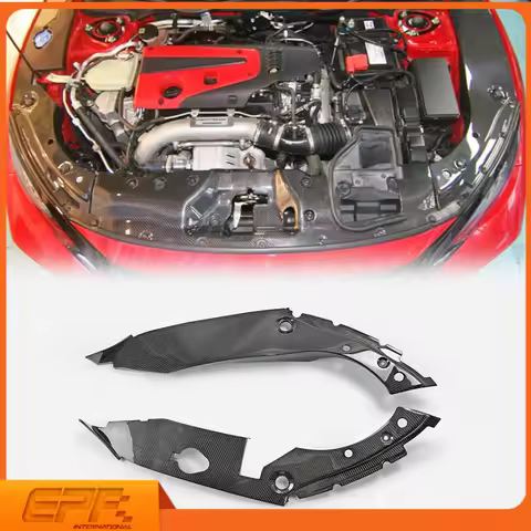 For Civic Type R FK8 Engine Bay Side Panel Cover Auto Engine Bay Side Fairing Aerodynamic Mod Part