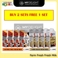 (4 x 200ml) Farm Fresh Lactose Free Original Fresh UHT Milk Similar Dutch Lady Cowhead Marigold Fresh Milk Yarra