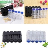 IARMARIOQR Euro Coin Dispenser, Transparent Large Capacity Coin Storage Box, Plastic Coin Purse