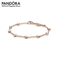 Pandora Pandora Rose bracelet with clear cubic zirconia เครื่องประดับ สร้อยข้อมือ สร้อยข้อมือเงิน สร