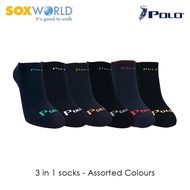 [SOXWORLD] 3 in 1 Polo Haus Men's Foot Cover Invincible Socks by Sox World (3 Pcs) 25-3245