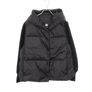 【二手】CANADA GOOSE鵝羽絨服，Highbridge Astoria針織連帽衫，黑色，羊毛尼龍混紡，9碼
