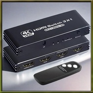 -Compatible  Switch with IR Remote Control 4K@ 120Hz, 1080P@ 240Hz 3D, HDR Support for ,  TV, DVD