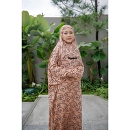 Mukena Terusan Renda Premier Brown | NurHD Mukena