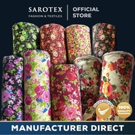60" Polyester Printed Floral Curtain Fabric/ Kain Langsir Murah Bidang 60" Corak Bunga English Cotto