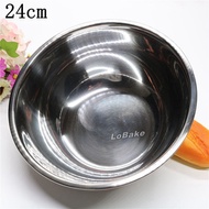 New arrivals 24cm stainless steel egg beating pan mixing bowl thickness eggs beater container for ki
