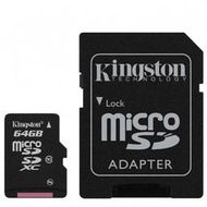 台北nova實體門市  金士頓 公司貨 Kingston 64GB 64G micro SDXC Class10 C10 記憶卡 送SD轉卡