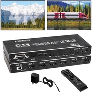 4K 2x3 HDMI/USB-C Video Wall Controller 6-Channel TV Wall Processor Support 1HDMI/Type-C USB Input 4
