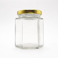 (10pcs) 45ml Hexagon Glass Bottle/ 45cc glass bottle/ Glass Jar/ Gelas Botol Hexagon