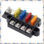 (SDRB) Blade Fuse Box for Automotive Boat Marine 4 Way 12-32V 4 Circuit Fuse Block with Cover