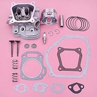 HAOHAO Cylinder Head Gasket Piston Kit For Honda GX160 5.5HP Engine 14721-ZF1-000, 14711-ZF1-000 w I