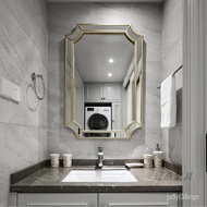 European Style Bathroom Mirror Toilet French Retro Makeup Mirror Toilet American Bathroom Smart Mirror Wall-Mounted